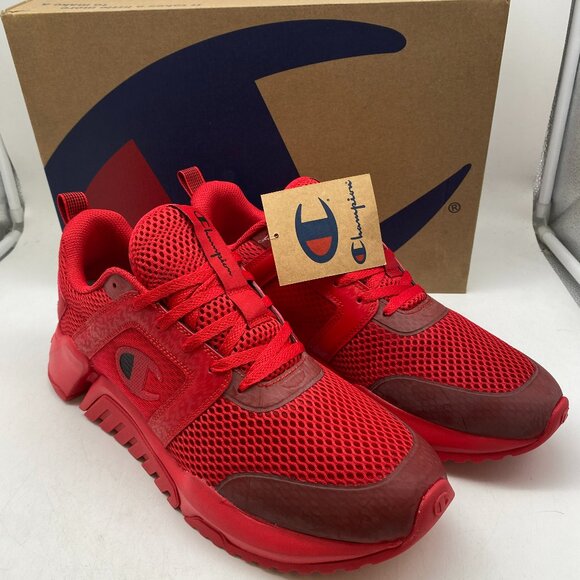 Champion D1 Life Men's Red Mesh Lifestyle Sneaker Shoes